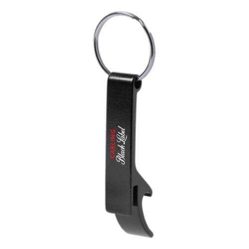 Black Label Stiked Bottle Opener Keyring