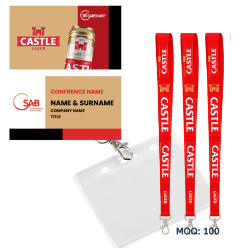 Castle Lager Lanyard + Pouch + Name Cards