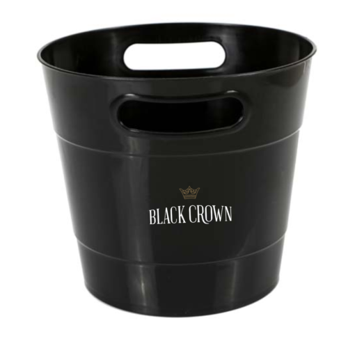 Black Crown 9L Plastic Ice Bucket